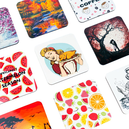 NEW STYLE  Coaster for drinks on Cork Base L-1123 pack of 4