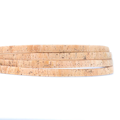 8mm Natural Flat Cork Cord for Small Crossbody Bag Straps & DIY Crafts (10 Meters)