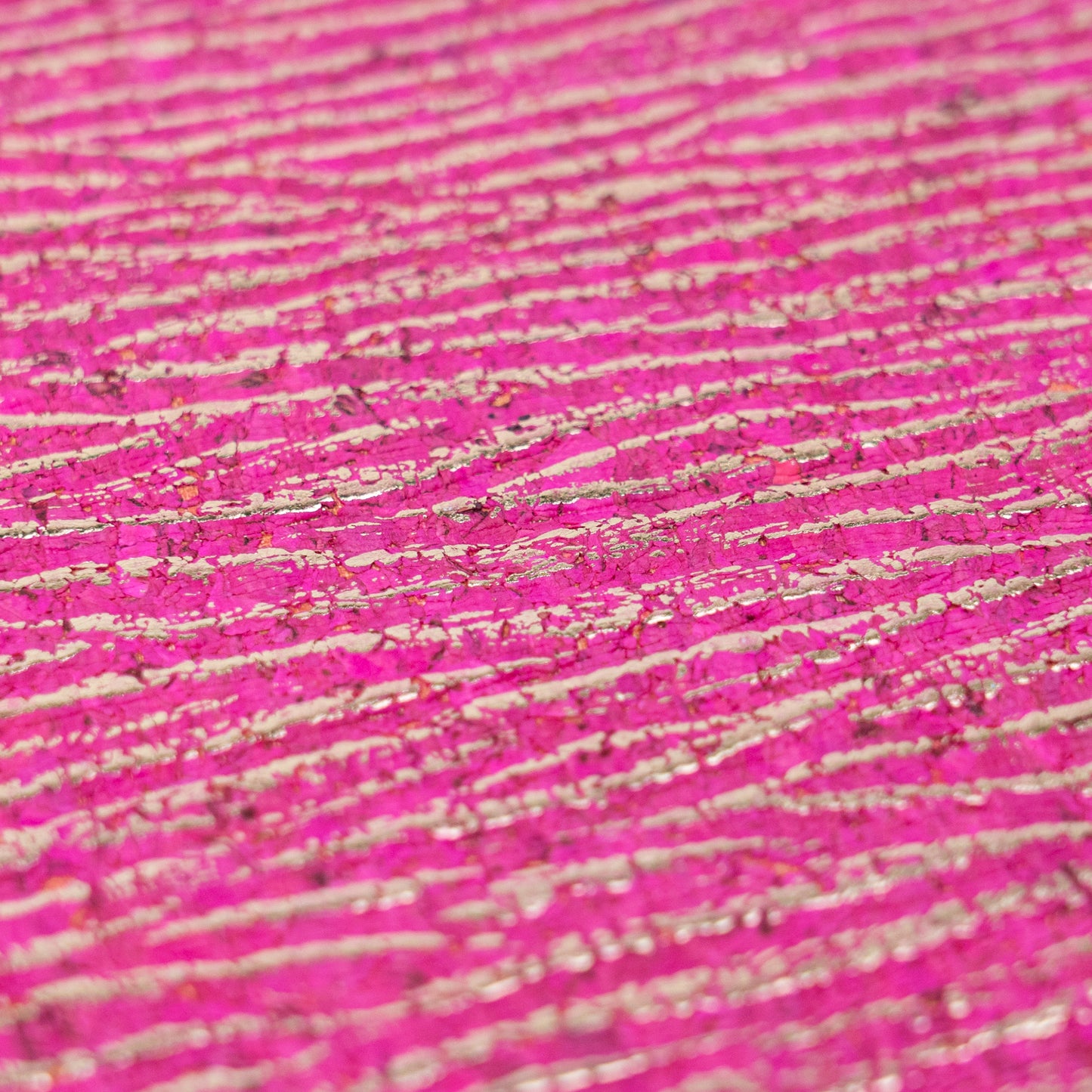 Embossed Fuchsia Pink Cork Fabric – Metallic Textured COF-698