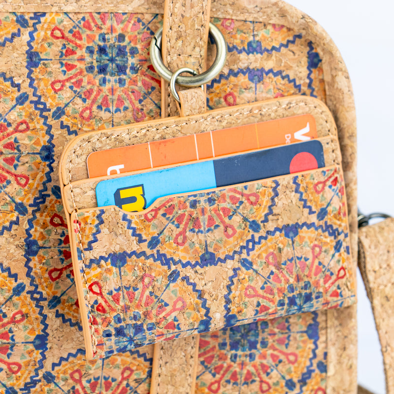 Cork Handbag – Floral & Mosaic Design, Eco-Friendly Elegance BAGD-342
