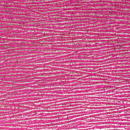 Embossed Fuchsia Pink Cork Fabric – Metallic Textured COF-698