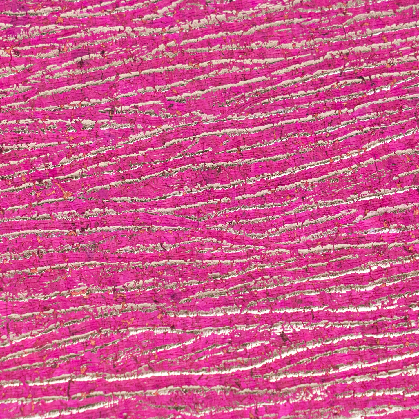 Embossed Fuchsia Pink Cork Fabric – Metallic Textured COF-698
