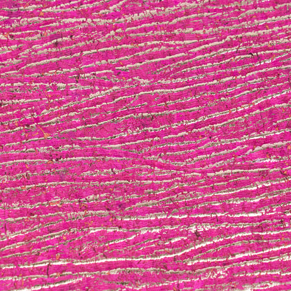 Embossed Fuchsia Pink Cork Fabric – Metallic Textured COF-698