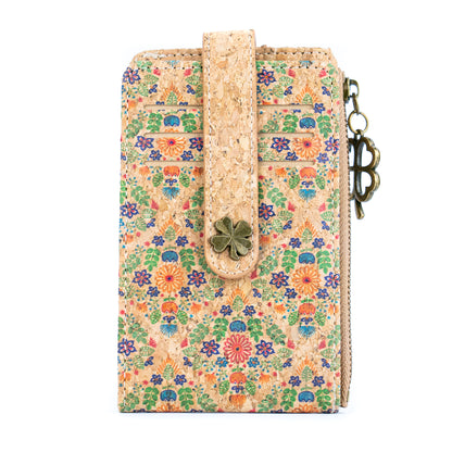 Floral Cork Wallet with Card Holder & Coin Pocket – BAGD-479-MIX-8(8units)