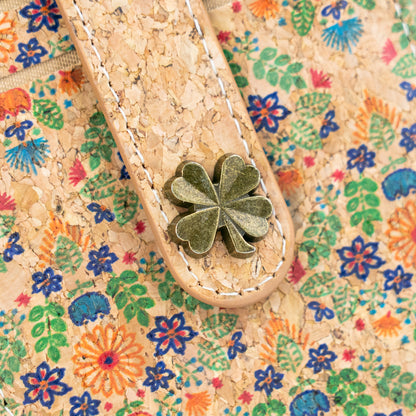 Floral Cork Wallet with Card Holder & Coin Pocket – BAGD-479-MIX-8(8units)