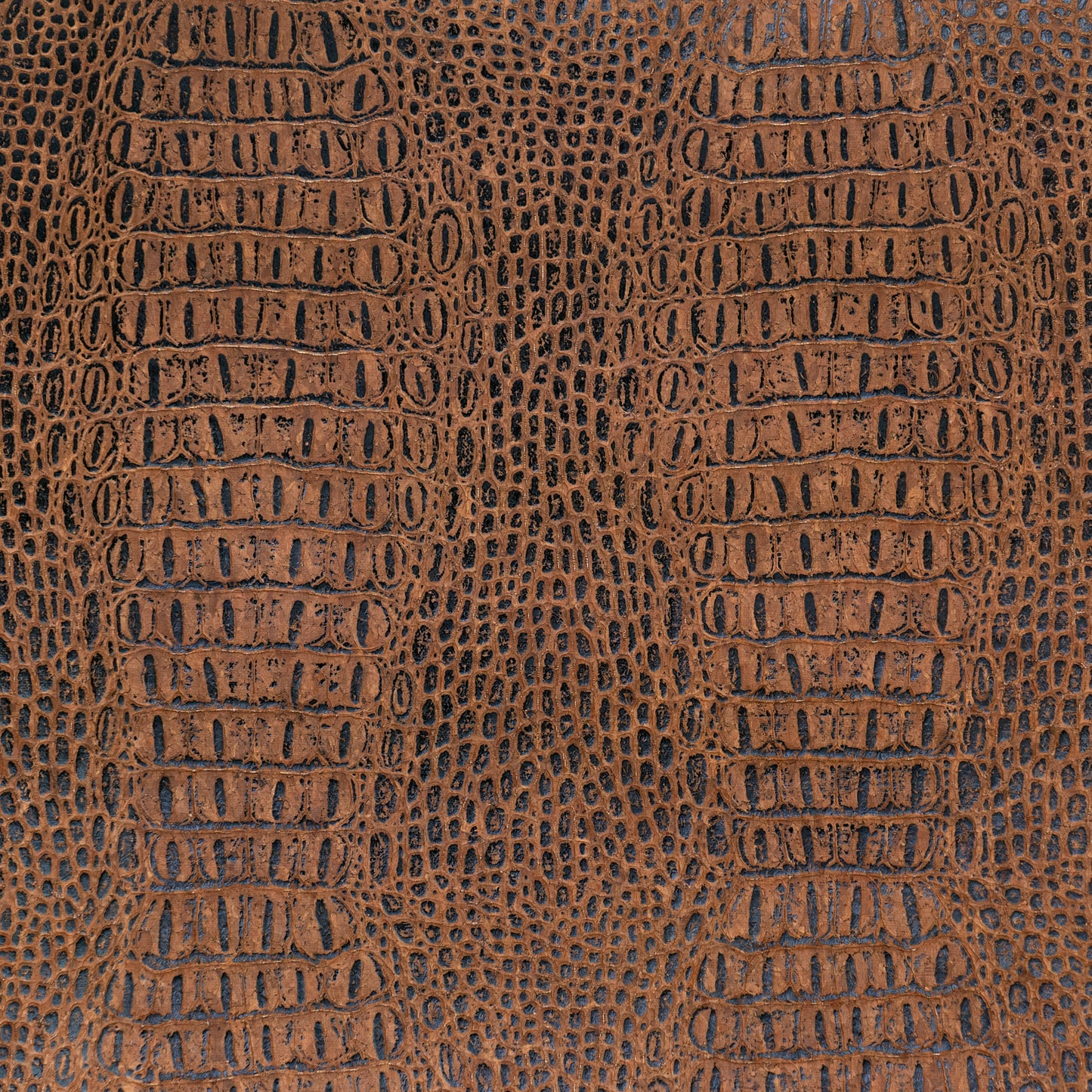 Crocodile Pattern Cork Fabric | Brown Embossed Cork Leather COF-701