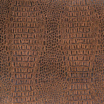 Crocodile Pattern Cork Fabric | Brown Embossed Cork Leather COF-701