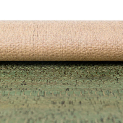 Snake Pattern Cork Fabric | Embossed Sage Green COF-700