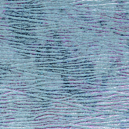 Embossed Iridescent Cork Fabric – Aqua Blue & Purple Metallic Texture COF-697