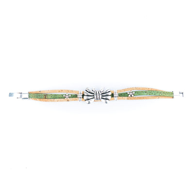 Natural cork bow bracelet | Portuguese handmade jewelry cork cord handmade bracelet  DBR-038-MIX-5