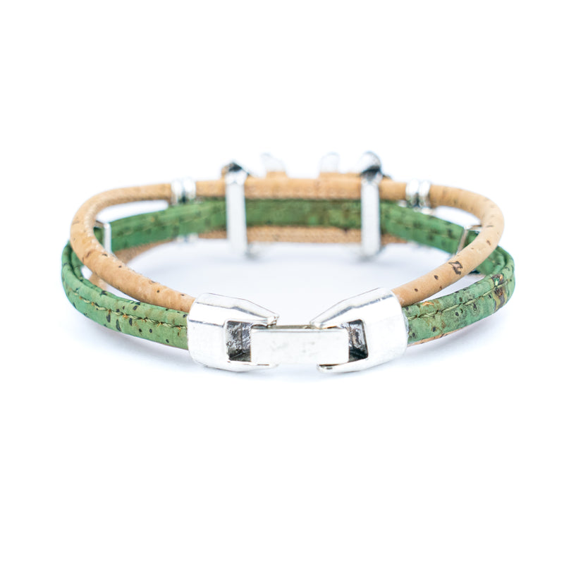 Natural cork bow bracelet | Portuguese handmade jewelry cork cord handmade bracelet  DBR-038-MIX-5