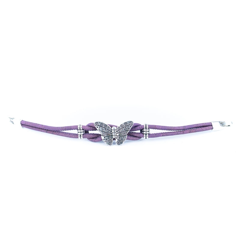 Butterfly Cork Bracelet – Handmade fashion ladies bracelet BR-496-MIX-5