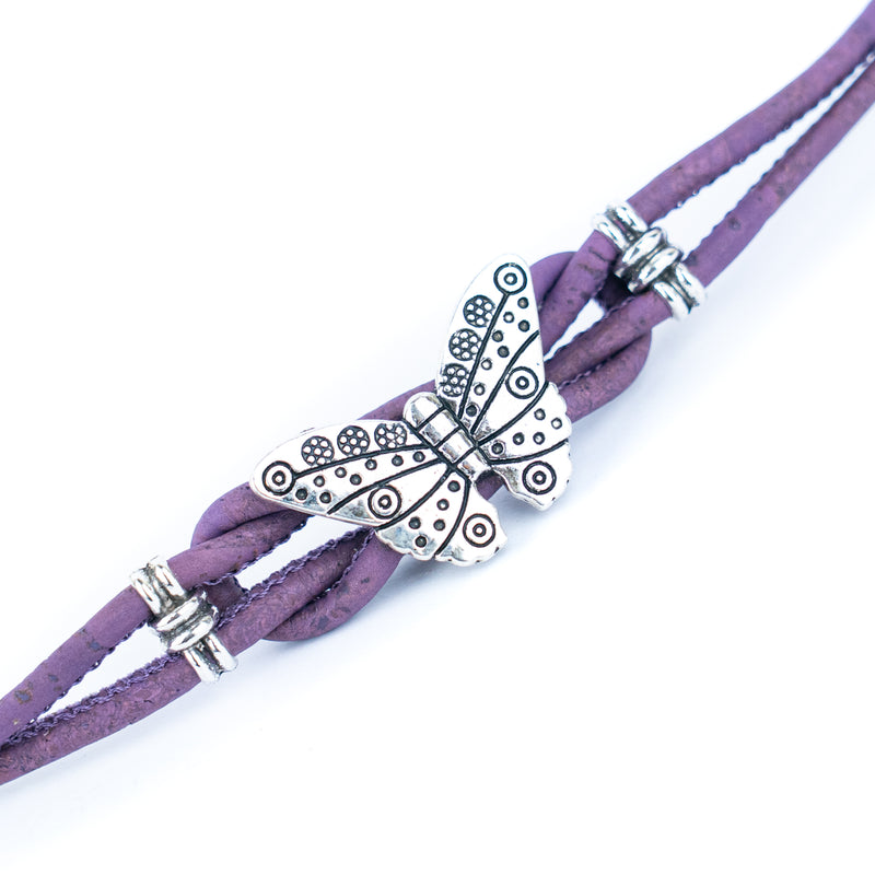 Butterfly Cork Bracelet – Handmade fashion ladies bracelet BR-496-MIX-5