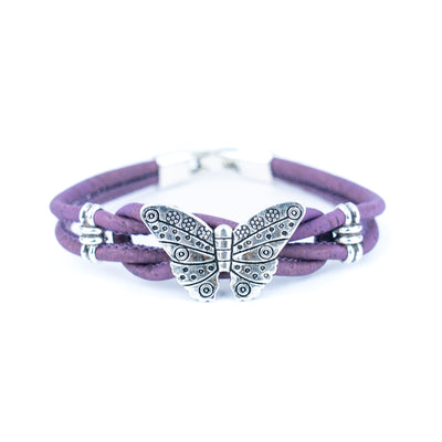 Butterfly Cork Bracelet – Handmade fashion ladies bracelet BR-496-MIX-5
