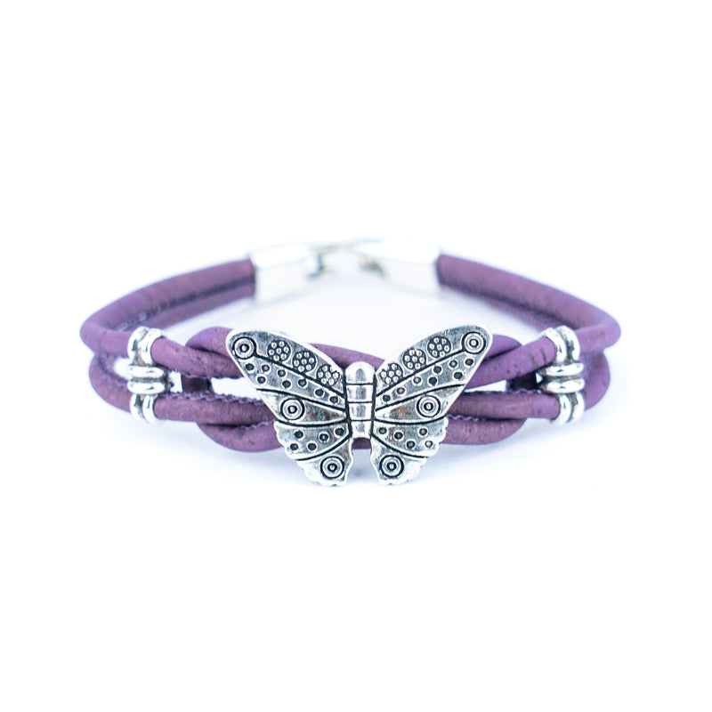 Butterfly Cork Bracelet – Handmade fashion ladies bracelet BR-496-MIX-5