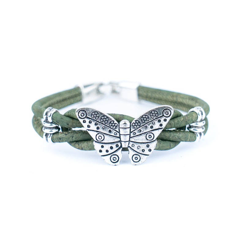 Butterfly Cork Bracelet – Handmade fashion ladies bracelet BR-496-MIX-5