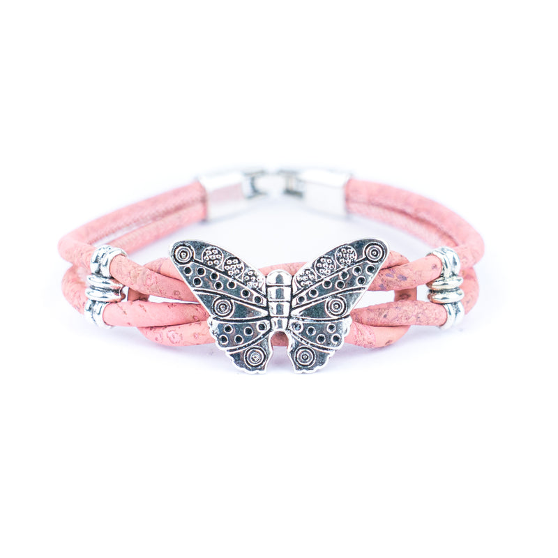 Butterfly Cork Bracelet – Handmade fashion ladies bracelet BR-496-MIX-5