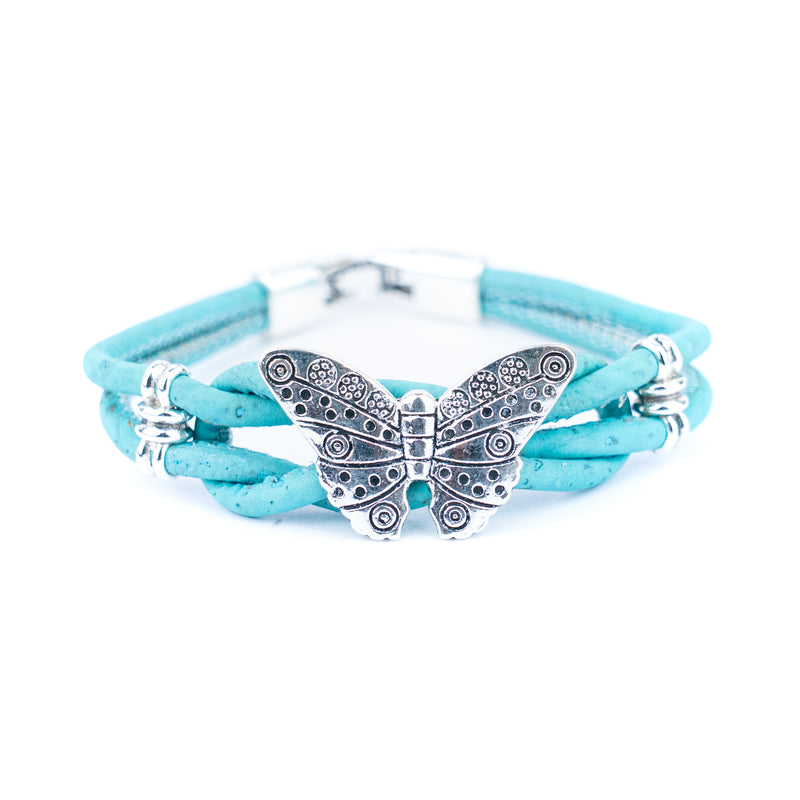 Butterfly Cork Bracelet – Handmade fashion ladies bracelet BR-496-MIX-5