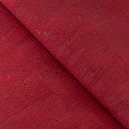 Deep Red Natural Cork Fabric – 2026NEW GENERATION BACKING COF-811