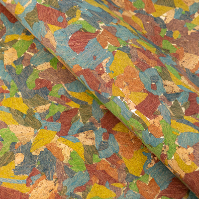 Colorful Mosaic Cork Fabric COF-621