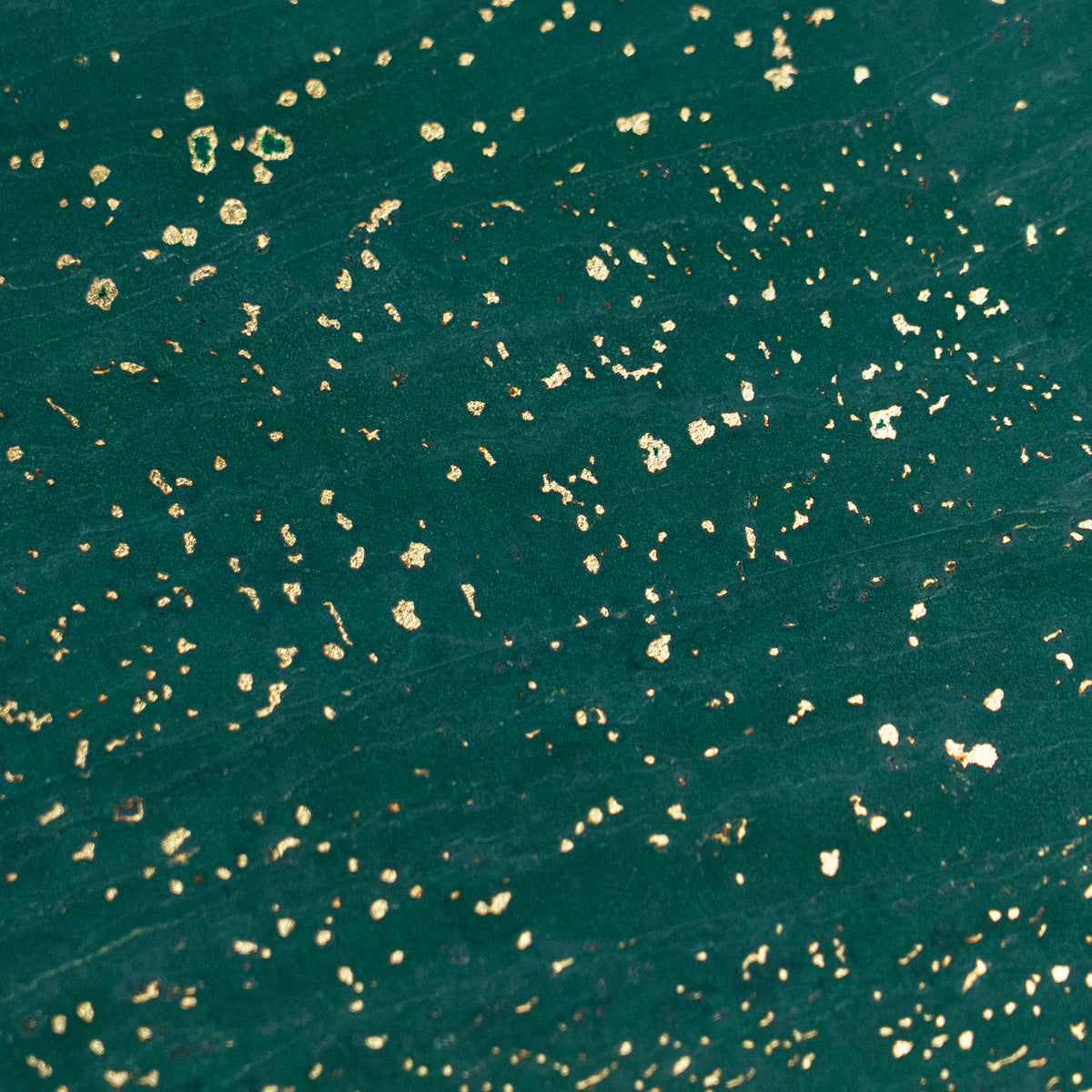 Forest Green Natural Cork Fabric with Gold Accents – 2026NEW GENERATION BACKING COF-808