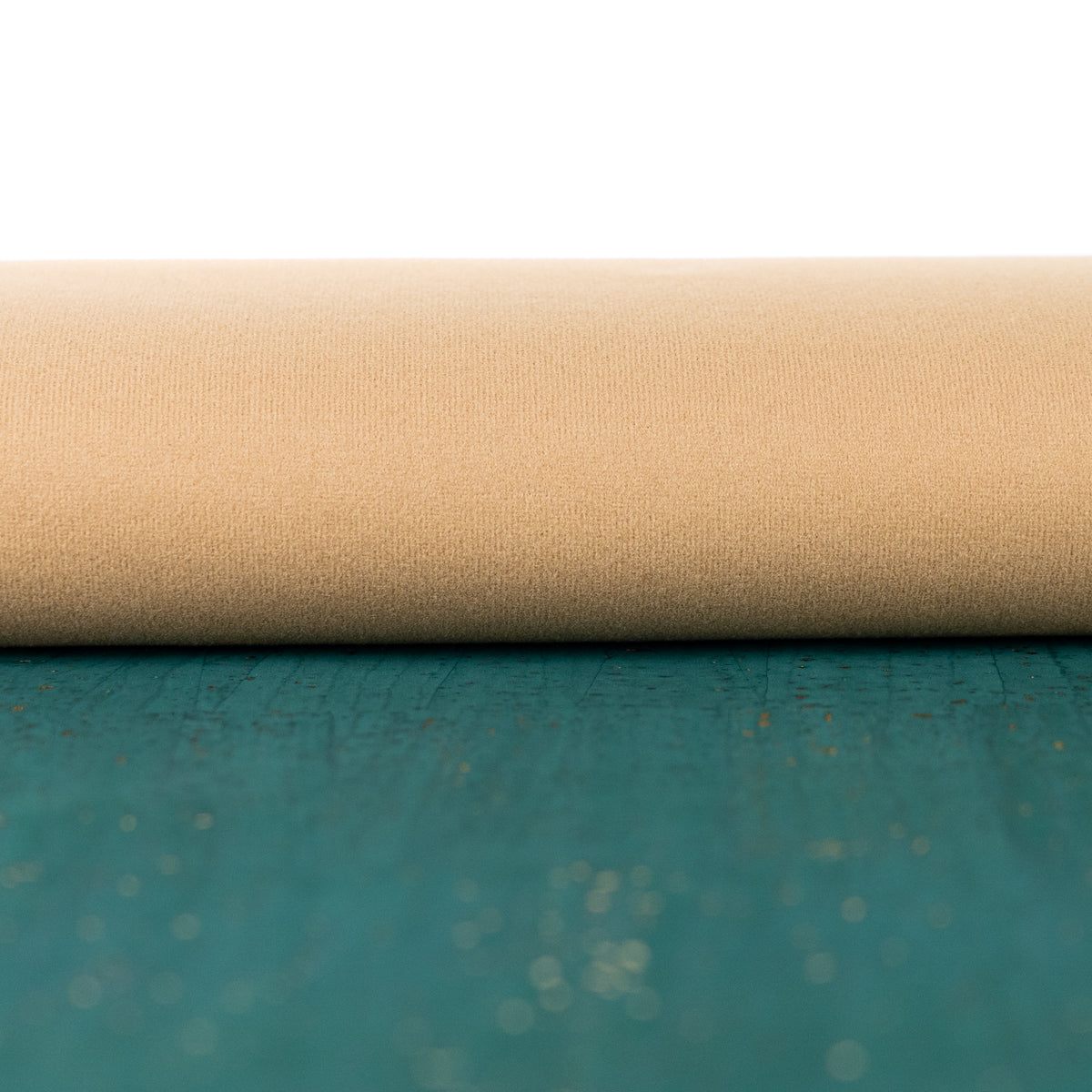 Forest Green Natural Cork Fabric with Gold Accents – 2026NEW GENERATION BACKING COF-808