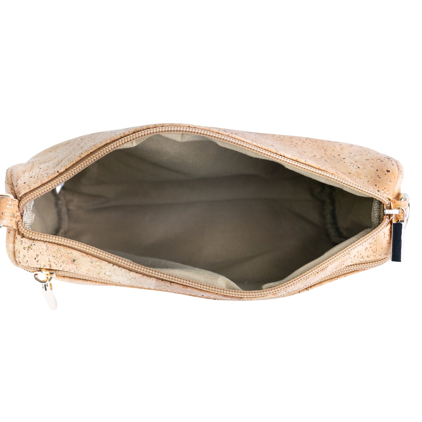 Natural Cork Crossbody Bag for Women with Gold Flecks – Vegan Shoulder Purse BAG-2404