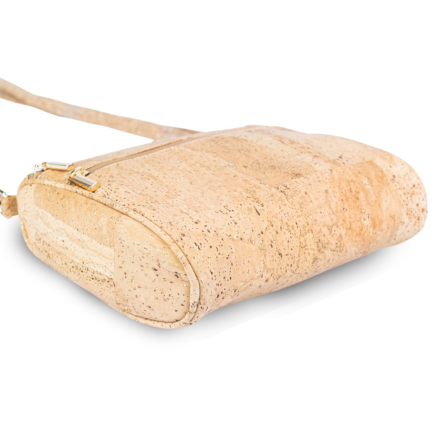 Natural Cork Crossbody Bag for Women with Gold Flecks – Vegan Shoulder Purse BAG-2404