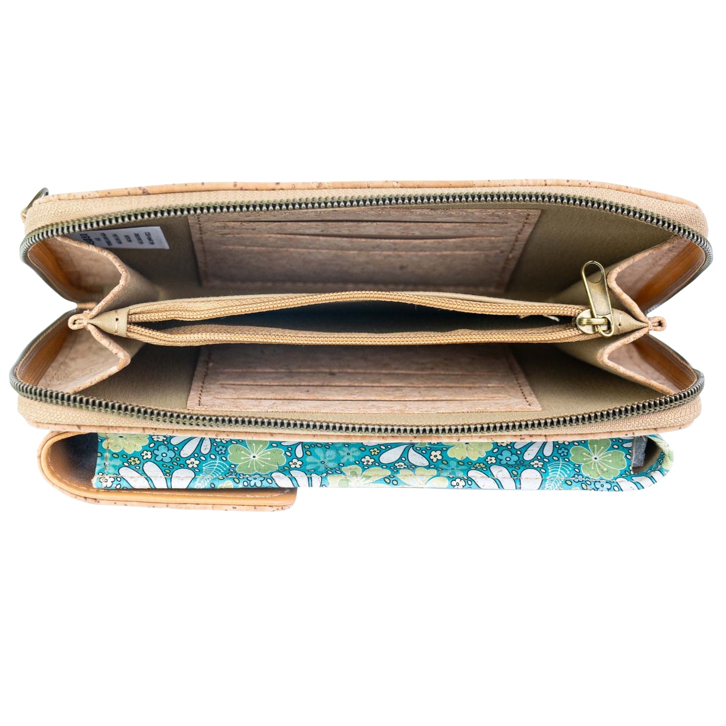 Natural Cork Phone Crossbody Wallet for Women – Floral Print Vegan Crossbody Purse BAGD-2403