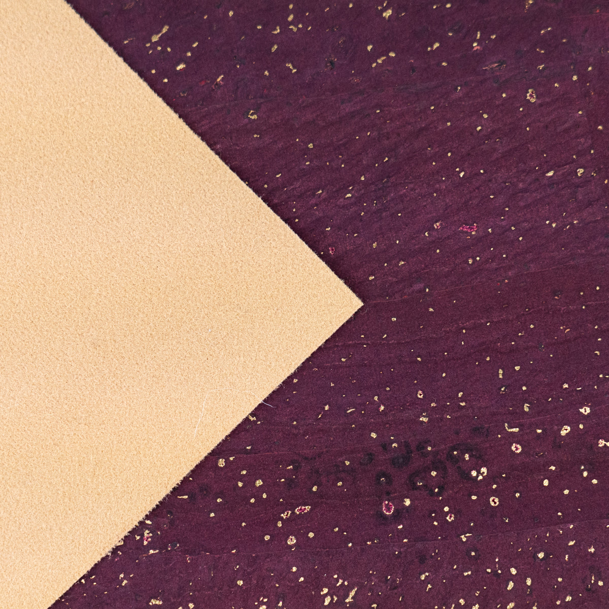 Plum Purple Natural Cork Fabric – 2026NEW GENERATION BACKING COF-810