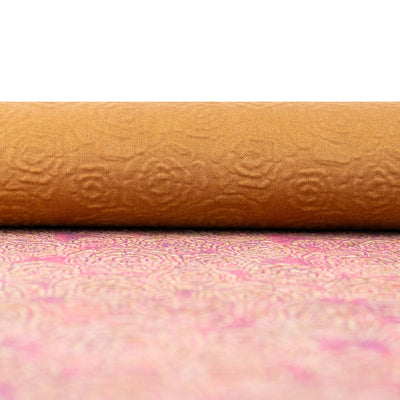 mbossed Cork Fabric – Pink Rose Floral Pattern COF-635