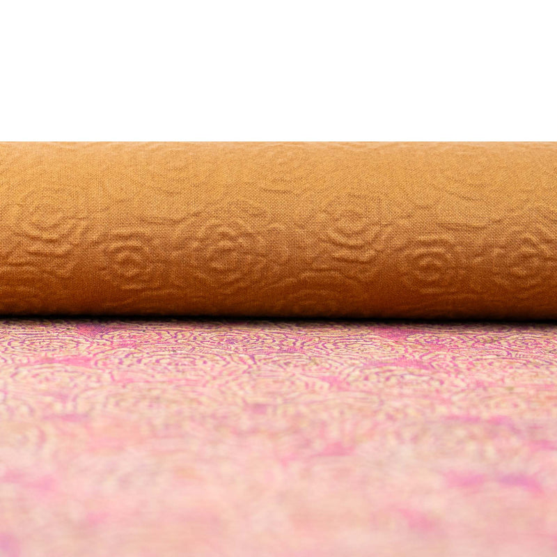 mbossed Cork Fabric – Pink Rose Floral Pattern COF-635
