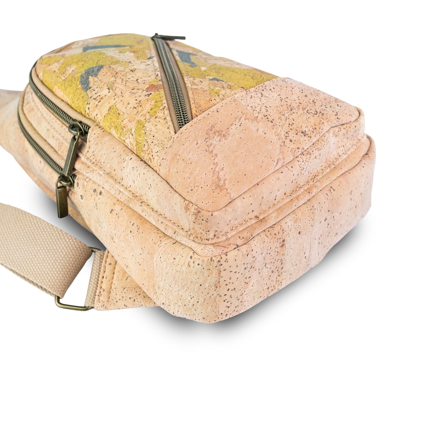 Natural Cork Sling Backpack for Women – Vegan Crossbody Chest Bag BAG-2400