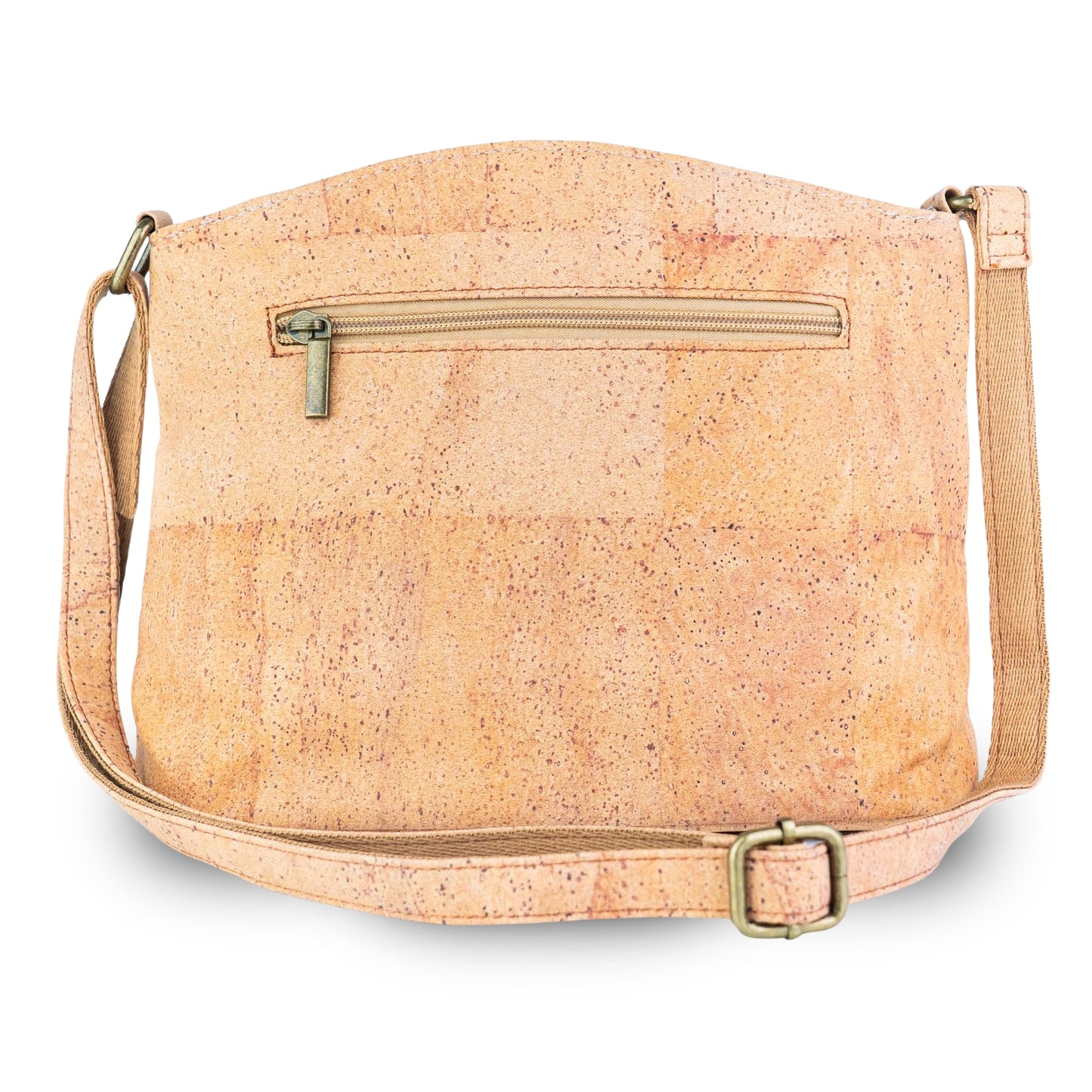 Natural Cork Multi-Pocket Crossbody Bag for Women – Vegan Shoulder Handbag BAG-2405