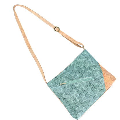 Natural Cork Textured Crossbody Bag for Women – Vegan Shoulder Handbag BAG-2406