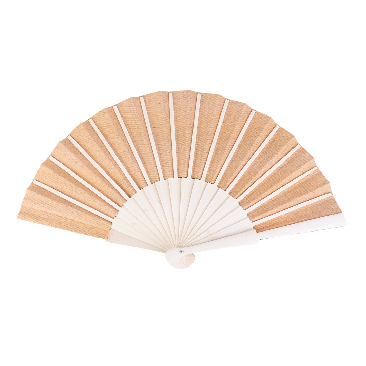 Cork Antique Wooden Folding Hand Fan  L-1197-12(12 Units)