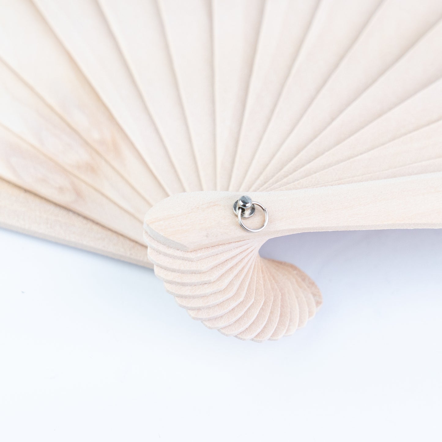 Cork Antique Wooden Folding Hand Fan  L-1197-12(12 Units)
