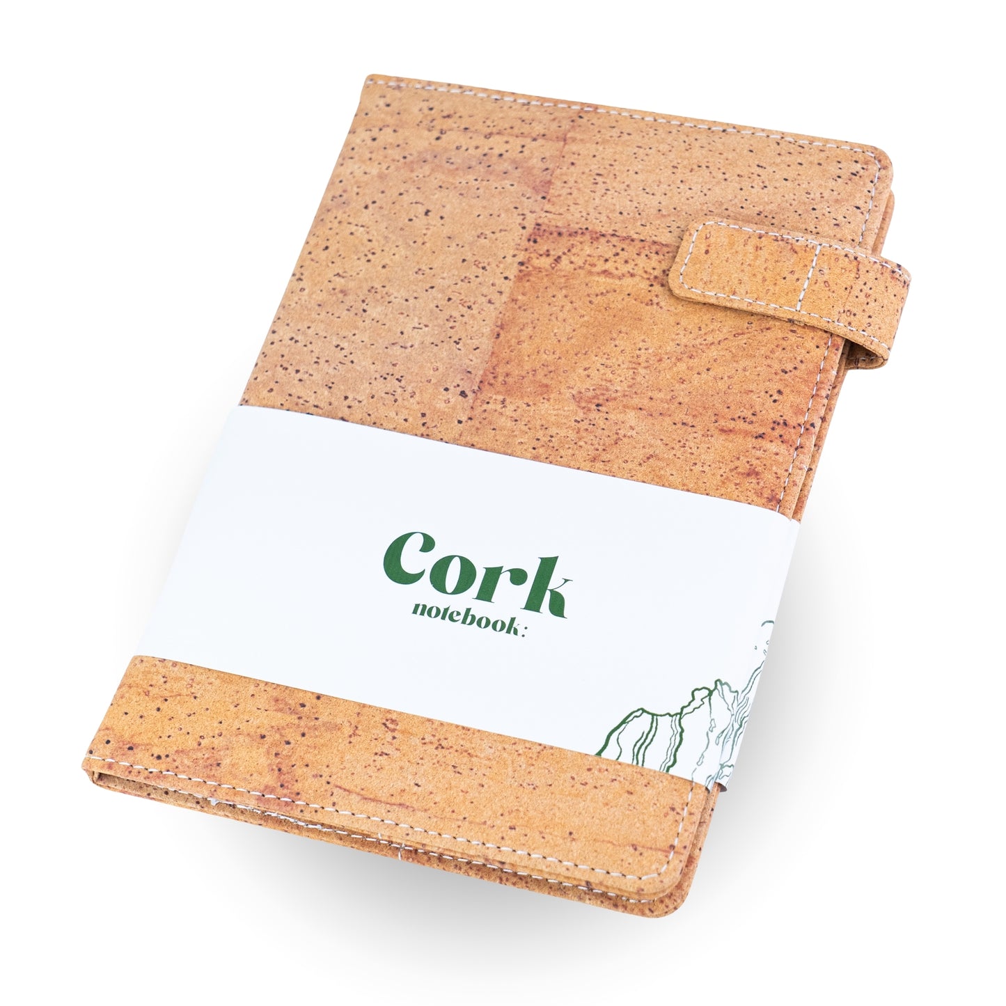 Natural Cork Notebook with Card Slots & Magnetic Closure – Vegan Journal L-1200