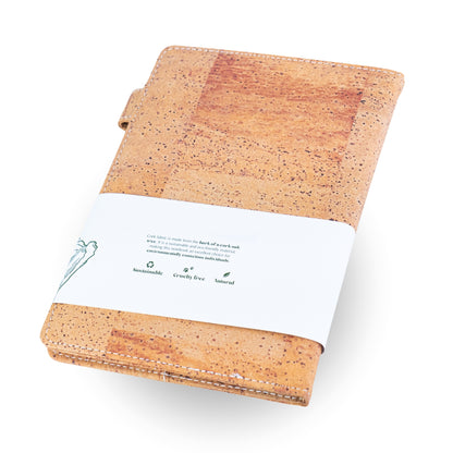 Natural Cork Notebook with Card Slots & Magnetic Closure – Vegan Journal L-1200