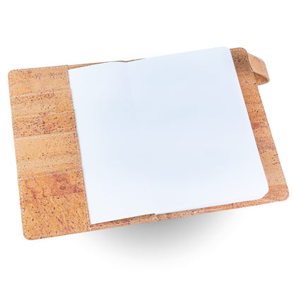 Natural Cork Notebook with Card Slots & Magnetic Closure – Vegan Journal L-1200