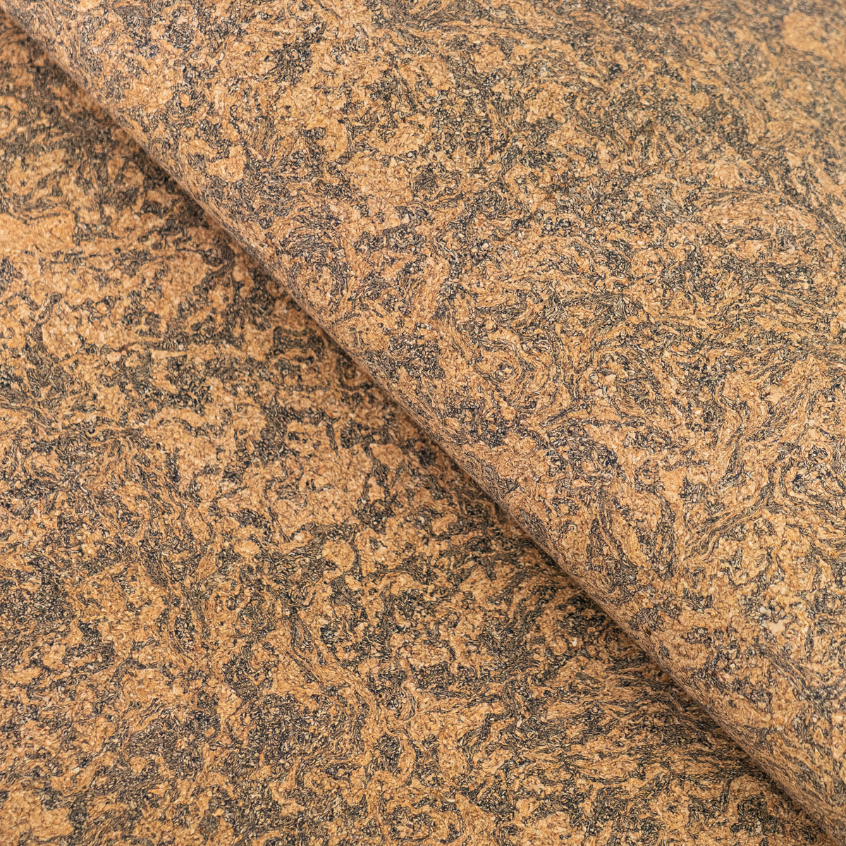 Brown Marble Natural Cork Fabric with PU Backing – COF-806