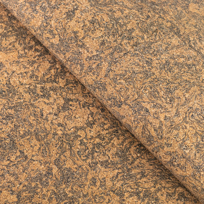 Brown Marble Natural Cork Fabric with PU Backing – COF-806