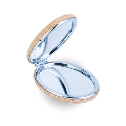 Oval Cork Compact Mirror – Double-Sided (12-Pack) L-1207-12