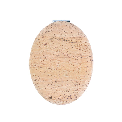 Oval Cork Compact Mirror – Double-Sided (12-Pack) L-1207-12