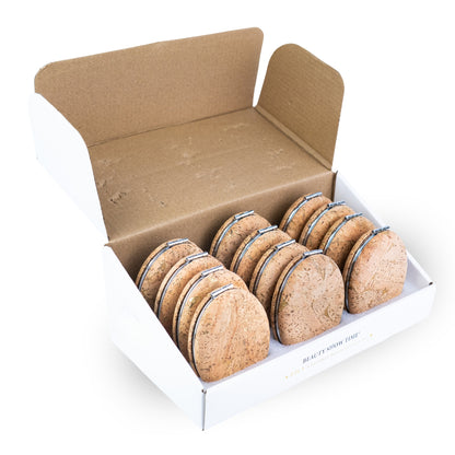 Oval Cork Compact Mirror – Double-Sided (12-Pack) L-1207-12