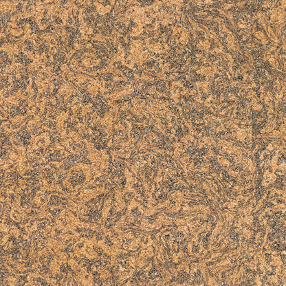 Brown Marble Natural Cork Fabric with PU Backing – COF-806