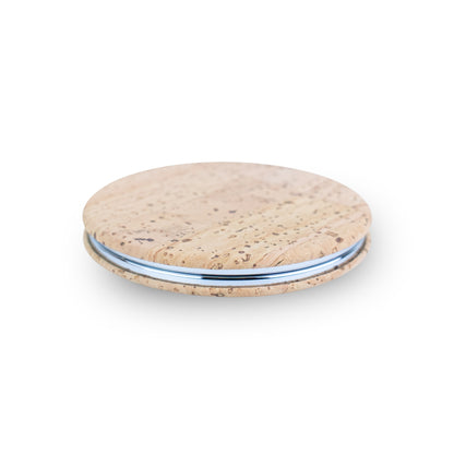 Round Cork Compact Mirror – Double-Sided (12-Pack) L-1208-12