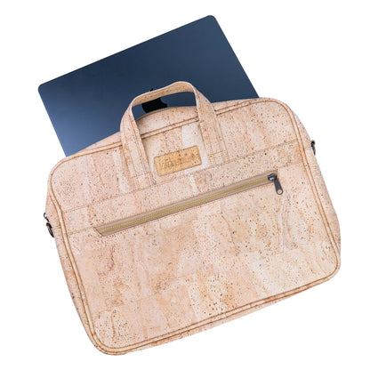 Cork Laptop Bag with Shoulder Strap - Vegan Leather Briefcase BAGP-262A
