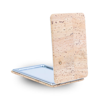 Rectangular Cork Compact Mirror – Double-Sided (12-Pack) L-1209-12