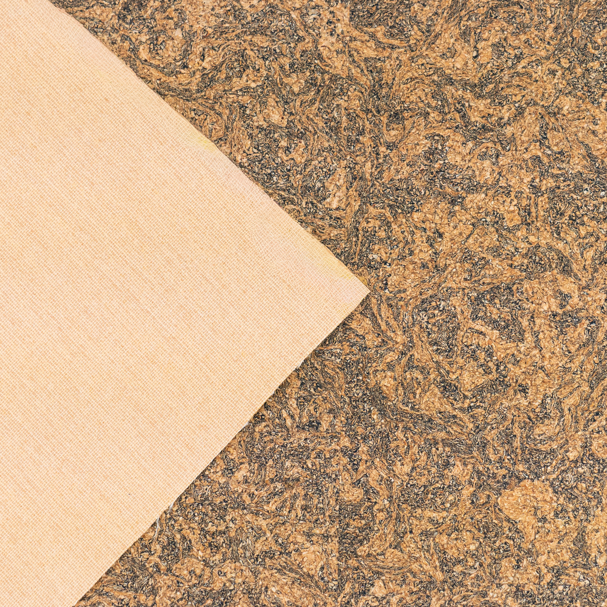 Brown Marble Natural Cork Fabric with PU Backing – COF-806
